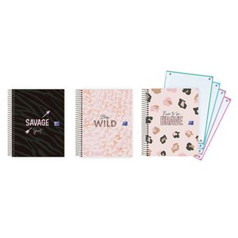 Cuaderno Oxford A5 microperforado cuadrícula 5x5 Animal Print – varios modelos - 1
