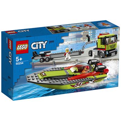 Juego De Construcciones transporte lancha carreras 238 piezas lego city 60254. juguete great vehicles flota en el agua incluye minifigura un conductor y piloto 60254 barcos 5