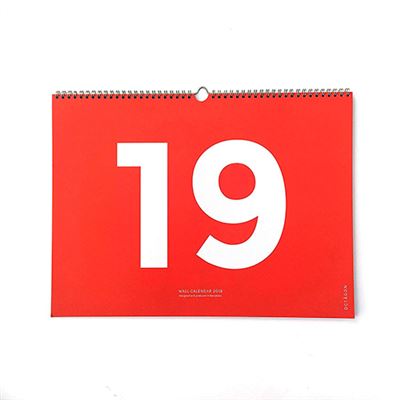 Calendario Pared 2019 octagon design a3 rojo pl1288.19