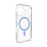 Funda de Silicona TPU+PC con MagSafe Puro Lite Mag Transparente y azul para iPhone 17