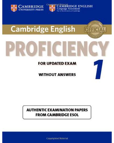 Cambridge University Press Cambridge English Proficiency 1 For Updated Exam Student's Book Without Answers