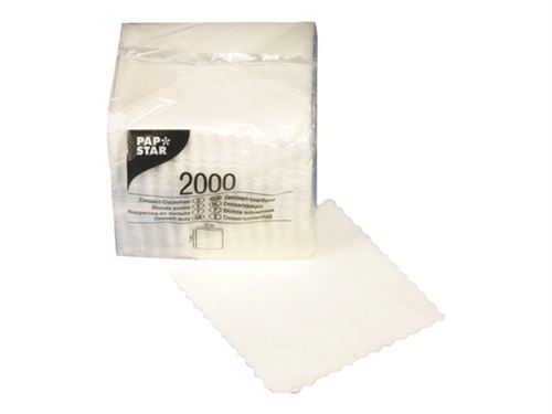 PAPSTAR - Napperon - Taille 17 x 17 cm - jetable - blanc (pack de 2000)