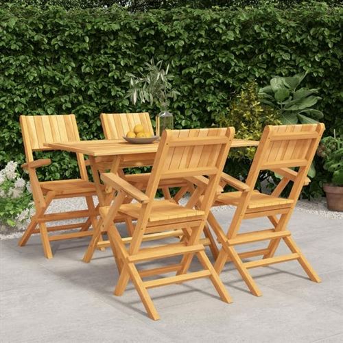 Non Communiqué Marron Vidaxl Ensemble À Dîner De Jardin 5 Pcs, Ensemble À Manger Avec Table Et Chaise, Ensemble De Salon, Meubles De Terrasse, 3155009