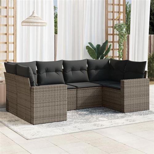 Salon de jardin modulable VIDAXL resine tressee 6 pieces 62 x 62 x 69 cm