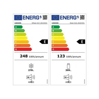 Side-by-Side BluPerformance compose de : SFNsde5227 (277 l. Classe E) + SRsde5220 (399 l. Classe E) congelateur NoFrost /refrigerateur PowerCooling FreshAir. EasyFresh fruits et legumes a hygrometrie reglable. Poignees verticales integrees.