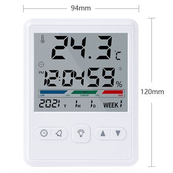 Thermomètre hygromètre numérique lcd, hygromètre intérieur et