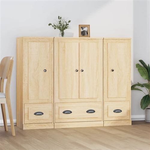 VIDAXL - Ensemble de 3 Buffets - Style Scandinave - Chêne Sonoma - Bois d'Ingénierie - Image 3
