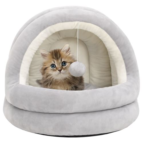 Meilleurs prix pour vidaXL Lit pour chat 40x40x35 cm Gris et crème