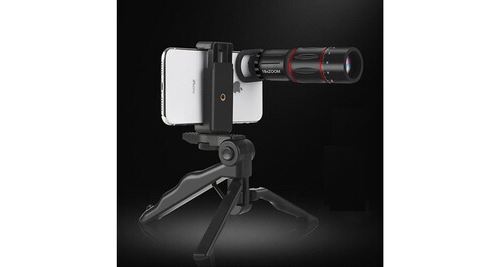 Pack photo pour huawei p40 lite 5g smartphone (objectif zoom x18 + mini trepied + telecommande) universel pochette (noir)