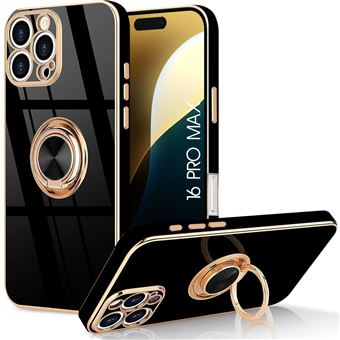 Coque Renforcée Noire Odeydo Pour IPhone 16 Pro – Antichoc, Silicone Souple, Installation Facile – Neuf Sous Blister