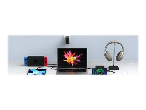 Ugreen - Adaptateur secteur - 100 Watt - 5 A - PD 3.0, QC 4.0+ - 4 connecteurs de sortie (3 x USB-C, USB) - Europe