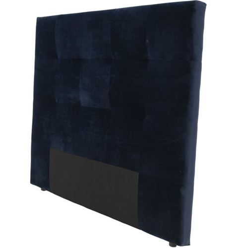Tete de lit 165 x 120 cm - Tissu Bleu Marine - Pour couchage 140 et 160 - HERA