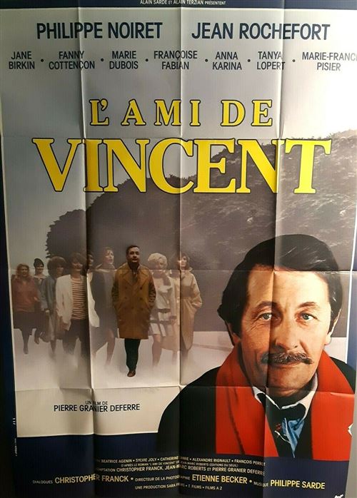 L'Ami de Vincent - Philippe Noiret, Jean Rochefort - 116x158cm - Affiche de cinéma originale pliée