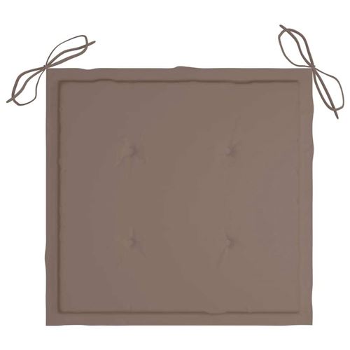 vidaXL Coussins de chaise de jardin 6 pcs Taupe 40x40x3 cm Tissu