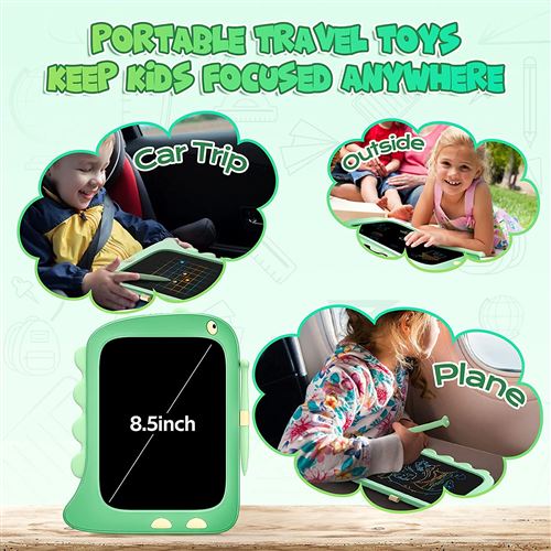 Tablette Dessin d'Écriture LCD Enfant Dinosaure FONGWAN Jouet Ardoise  Magique Portable Effaçable, 8,5 Pouces - Vert - Tablettes éducatives -  Achat & prix