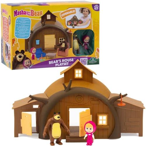 Playset maison Masha et Michka GP TOYS La Maison de Michka 2 figurines 15 accessoires