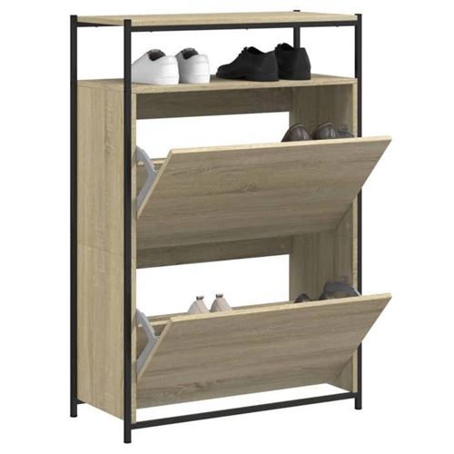 Vidaxl Armoire À Chaussures - Chêne Sonoma - Image 2