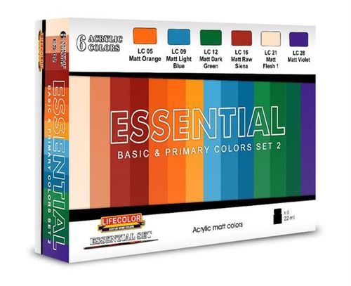 Essential Basic & Primary Colors Set 2 - Lifecolor