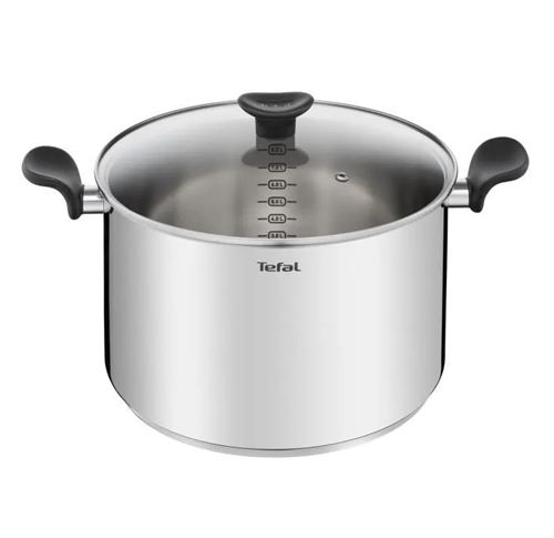 Marmite inox 28cm + couvercle en verre Tefal e3086404