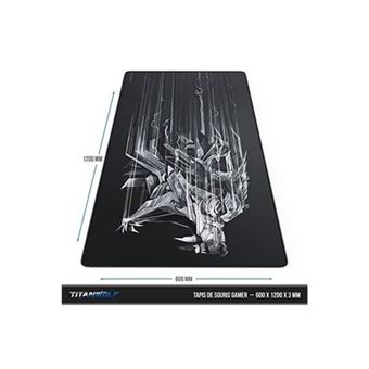 Tapis de souris XXL Speed Gaming Titanwolf noir 900 x 400 mm - Grande base  de table - Améliore la précision et[S1] - Cdiscount Informatique