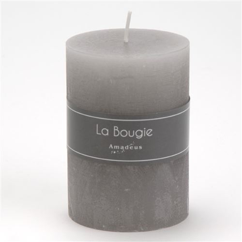 Amadeus Gris Bougie Petit Cylindre 7 X 10 Cm (Lot De 6) - Cire - Image 2