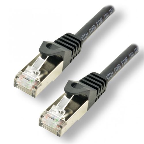 MCL - Cordon de raccordement - RJ-45 (M) pour RJ-45 (M) - 2 m - 6.2 mm - S/FTP - CAT 7 - sans halogène, moulé, sans crochet - noir