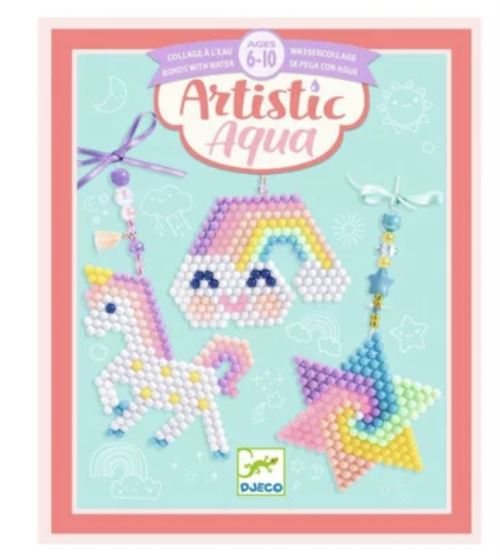 Jeu créatif Djeco Artistic Aqua Perles à repasser Arc-en-ciel - Djeco