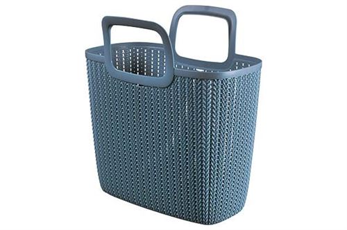 Curver Knit-Lily - Panier De Courses - Bleu - 41X20X45Cm - Plastique - (Lot De 3).