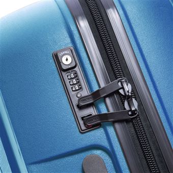 DELSEY PARIS - BELMONT PLUS - Valise cabine rigide 55 cm x 40 cm x 20 cm cm - 33 L - S - Bleu zinc