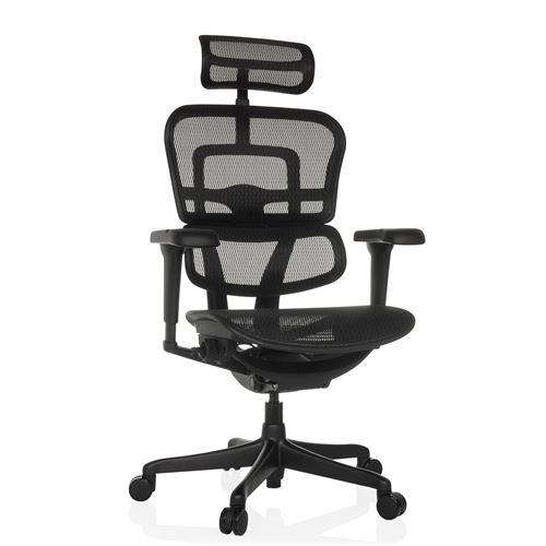 Chaise de bureau / fauteuil de direction ERGOHUMAN SIGNATURE GEN2 tissu résille noir hjh OFFICE