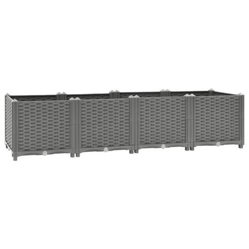 Vidaxl Gris/Clair Lit Surélevé Polypropylène - Image 3