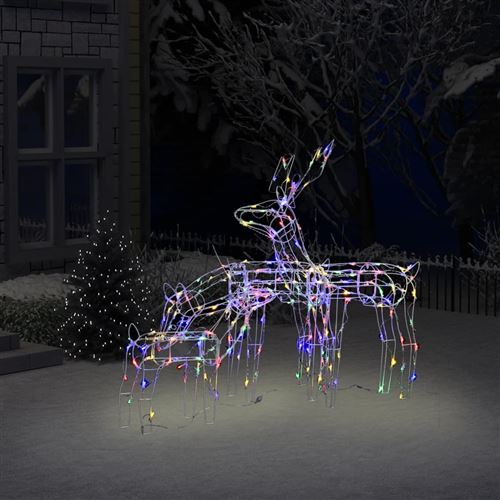vidaXL Cordon lumineux de Noël 3 pcs Rennes 229 LED