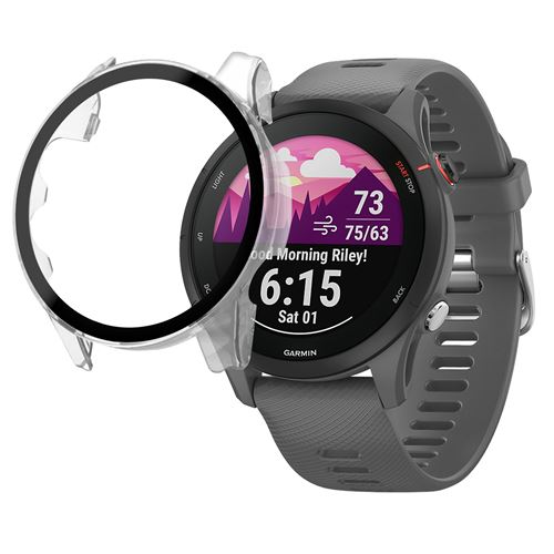 Non Communiqué Coque Compatible Garmin Forerunner 255 / 255 Music - Protection Rigide Étui Transparent Écran Verre Trempé Phonillico®