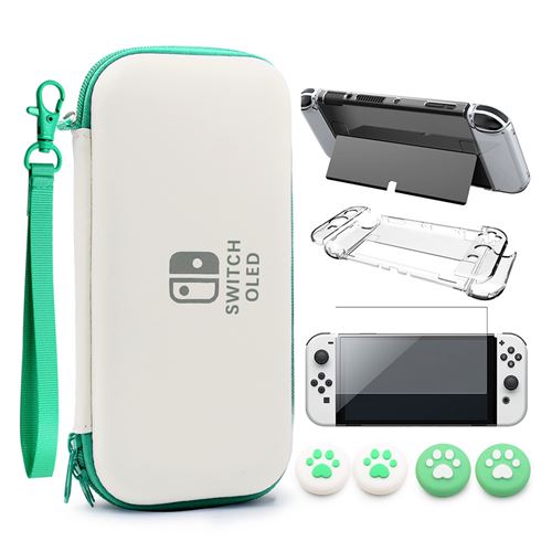 Etui Sac pour Nintendo Switch OLED VORMOR Housse de Protection Antichoc,Coque Rigide - Vert