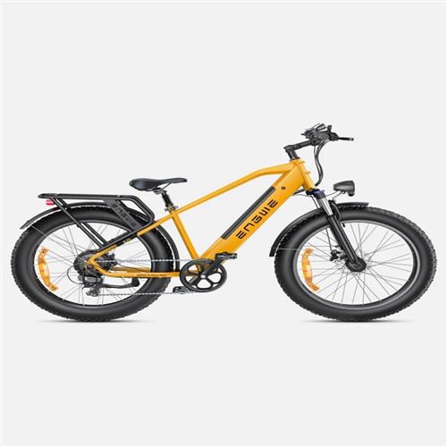 V&eacute;lo Electrique E26 - 250W 768WH Autonomie 140KM Freins &agrave; Disque - Jaune