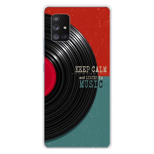 Coque en silicone imprimée compatible Samsung Galaxy A71 5G Keep calm