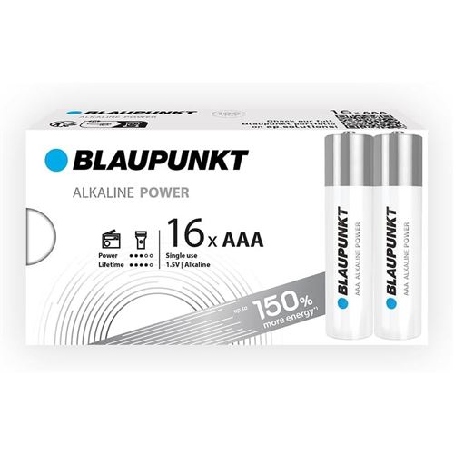 BLAUPUNKT Pack 16 Piles Alcalines Power AAA / LR03 1,5V