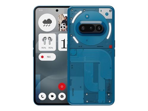 Nothing Phone (3a) - 5G smartphone - double SIM - RAM 12 Go / Mémoire interne 256 Go - écran OEL - 6.77 - 2392 x 1080 pixels (120 Hz) - 3 x caméras arrière 50 MP, 50 MP, 8 MP - front camera 32 MP - bleu