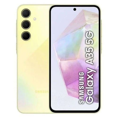 Smartphone Samsung Galaxy A35 jaune 6.6 RAM 8 Go stockage 256 Go