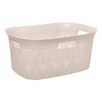 FIVE Simply Smart - Panier à Linge Design "Leaf" 38L Beige - 1