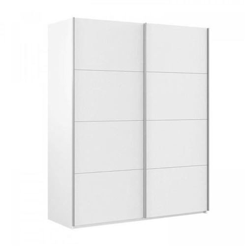 Armoire avec 2 portes coulissantes coloris blanc artik - Longueur 150 x Profondeur 60 x Hauteur 200 cm