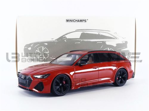 Voiture Miniature de Collection MINICHAMPS 1-18 - AUDI RS 6 Avant - 2019 -  Orange Metallic - 155018012 - Metal - Voiture - Achat & prix