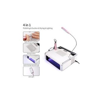 Table De Manucure Professionnelle Avec Aspirateur Et Lampe LED - Tiroirs De Rangement, 3 Tailles (80/100/120 Cm)