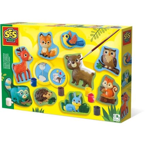 Non Communiqué Multicolore Kit De Moulage Et Peinture - Animaux De La Foret - Plastique Recyclé - A Partir De 5 Ans - Mixte