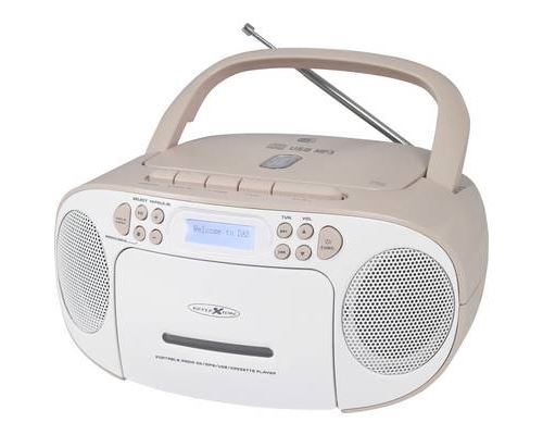 Reflexion CD-Radio DAB+, DAB, UKW AUX, CD, Kassette, USB Weiß, Pink