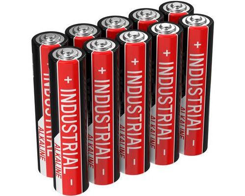 Lot de piles alcalines Industrial Micro aaa 1,5V (10 pi&egrave;ces) - Ansmann