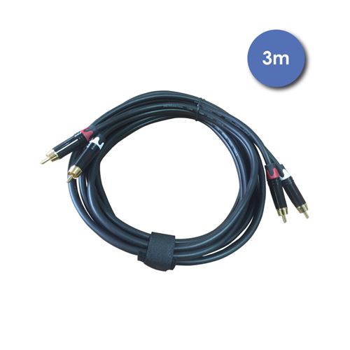 Power Studio Audiocab 4032 - Câble 3m - RCA Mâle - RCA Mâle