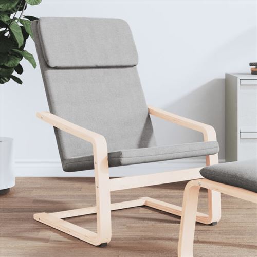 Vidaxl Gris/Clair Chaise De Relaxation Tissu - Image 3