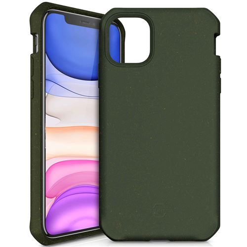 ITSKINS Feronia Bio - Achterzijde behuizing voor mobiele telefoon - bio-plastik - kaki - voor Apple iPhone 11, XR