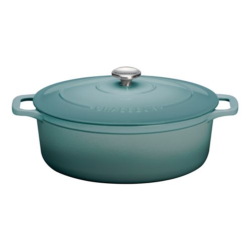 Cocotte en fonte &eacute;maill&eacute;e 33cm bleu quartz Chasseur puc473325 - bleu